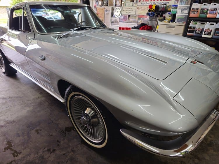 Exotic car exterior detail in progress